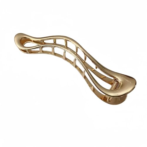 Metal Claw Clips,Pearl HairClips,Clips Large Plush Silberne Metall-Haarspangen for Frauen, große Haarspange for den Hals(Gold) von NIULIniuli