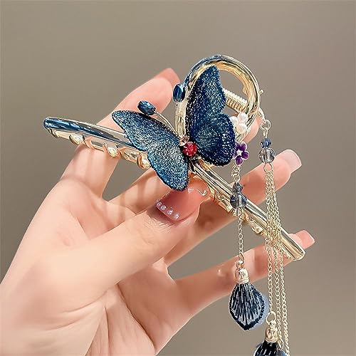 NIULIniuli Hair Stick,Chinese Hairpins,Hair Pin Stick Chinesischen Stil Blume Quaste Haar Clip Hanfu Stil Haarnadel Haar Klaue Perle Clip Frauen Mädchen Haar Styling Werkzeuge(B) von NIULIniuli