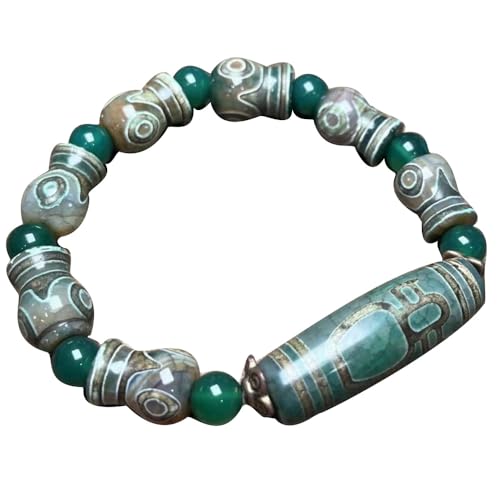 NIUSABOU Das Armband des Himmels, 3-äugiger Gott des Reichtums, Dzi-Perlen-Achat-Armband mit Zertifikat for Männer und Frauen NIUSABOU Das Armband des Himmels, 3-äugiger Gott des Reichtums, Dzi-Perlen-Achat-Armband mit Zertifikat for Männer und Frauen von NIUSABOU