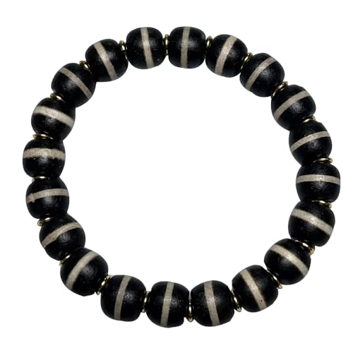 NIUSABOU Das Armband des Himmels, Himmlisches Dzi-Perlen-Armband aus natürlichem Achat, Perlendurchmesser 0,9 cm, for Männer und Frauen von NIUSABOU