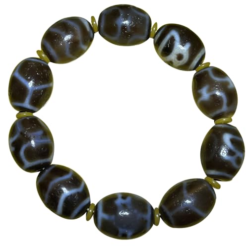 NIUSABOU Das Armband des Himmels, Natürliches Achat-Doppel-Armband aus tibetischen Dzi-Perlen for Männer und Frauen, Größe 2,1 x 1,6 cm NIUSABOU Das Armband des Himmels, Natürliches Achat-Doppel-Armband aus tibetischen Dzi-Perlen for Männer und Frauen, Größe 2,1 x 1,6 cm von NIUSABOU