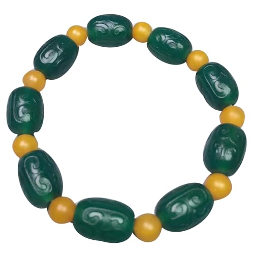 NIUSABOU Das Armband des Himmels, Ruyi HUI Dzi Perlenarmband Grüner Achat 1,7x1,2cm Mit Zertifikat for Männer Und Frauen NIUSABOU Das Armband des Himmels, Ruyi HUI Dzi Perlenarmband Grüner Achat 1,7x1,2cm Mit Zertifikat for Männer Und Frauen von NIUSABOU