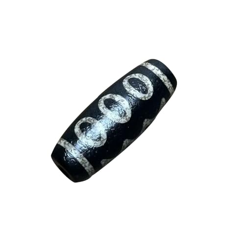 NIUSABOU Tibetische Perlen, Fünfäugiger Dzi-Perlenanhänger for Männer und Frauen, natürlicher Achat, 3 cm x 1,2 cm x 1 mm NIUSABOU Tibetische Perlen, Fünfäugiger Dzi-Perlenanhänger for Männer und Frauen, natürlicher Achat, 3 cm x 1,2 cm x 1 mm von NIUSABOU