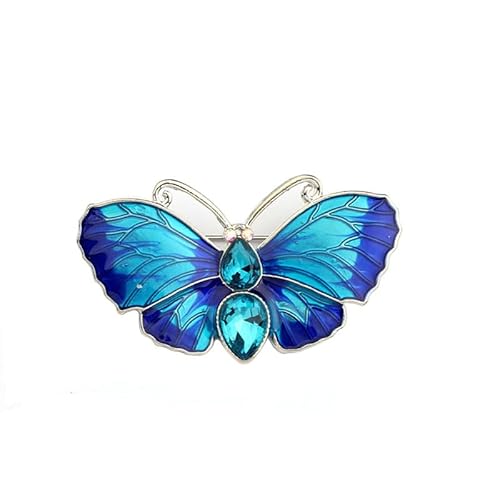 Emaille Blaue Schmetterlings Brosche Strass Kristall Revers Brosche Sicherheitsnadel Butterfly Brosche Pin Kristallbrosche Zubehör für Damen und Mädchen Emaille Blaue Schmetterlings Brosche Strass Kristall Revers Brosche Sicherheitsnadel Butterfly Brosche Pin Kristallbrosche Zubehör für Damen und Mädchen von NIUSHANG