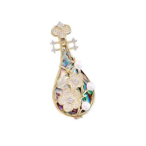 NIUSHANGPipa Brosche Frauen Mode chinesischen Stil Kristall Brosche Musikinstrument Brosche Legierung Strass Brosche Gericht Vintage Brosche Hochzeit Party Brosche Geburtstag Schmuck Geschenk von NIUSHANG