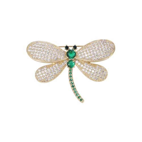 Rhinestone Dragonfly Brosche Kristall Revers Brosche Pin Insekt　Abzeichen　Stift Clip Pullover Schals Jacken Kleid Abzeichen Rucksäcke Broschen Pins Schmuck Geschenke von NIUSHANG