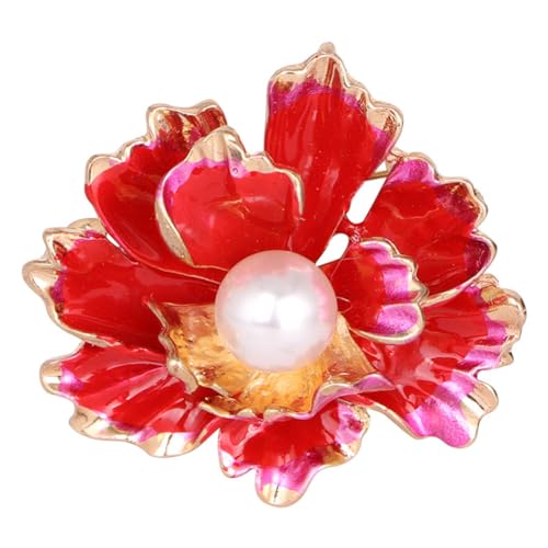 Rote Pfingstrose Blume Brosche Elegante Lünette Blume Perle Brosche Mantel Kleid Kleidung Mode Dekor Bankett Hochzeit Exquisite Schmuck Geschenk Geeignet für weibliche Freunde Rote Pfingstrose Blume Brosche Elegante Lünette Blume Perle Brosche Mantel Kleid Kleidung Mode Dekor Bankett Hochzeit Exquisite Schmuck Geschenk Geeignet für weibliche Freunde von NIUSHANG