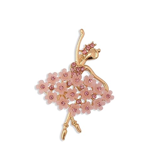 Strass Dancing Girl Brosche Kristall Ballett Tänzer Revers Brosche Pin Elegant Crystal Dancing Badge Pin Kleid Accessoires Schmuck Hochzeit Geburtstag Geschenk von NIUSHANG