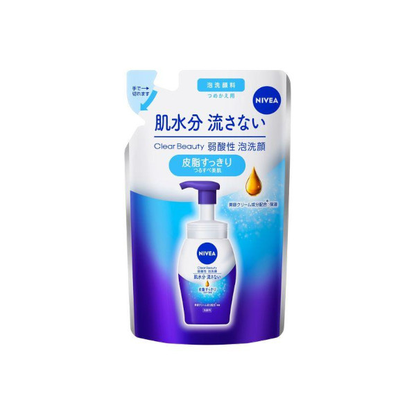 NIVEA Japan - Clear Beauty Weak Acid Foam Cleans Sebum Face Wash Refill - 130ml von NIVEA Japan