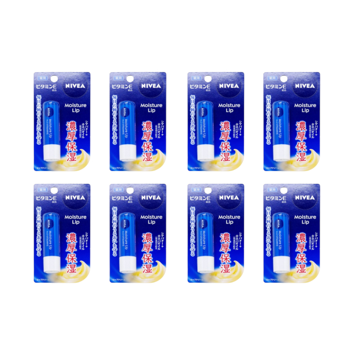 NIVEA Japan - Moisture Lip Care Plus Vitamin E - 3.9g (8ea) von NIVEA Japan