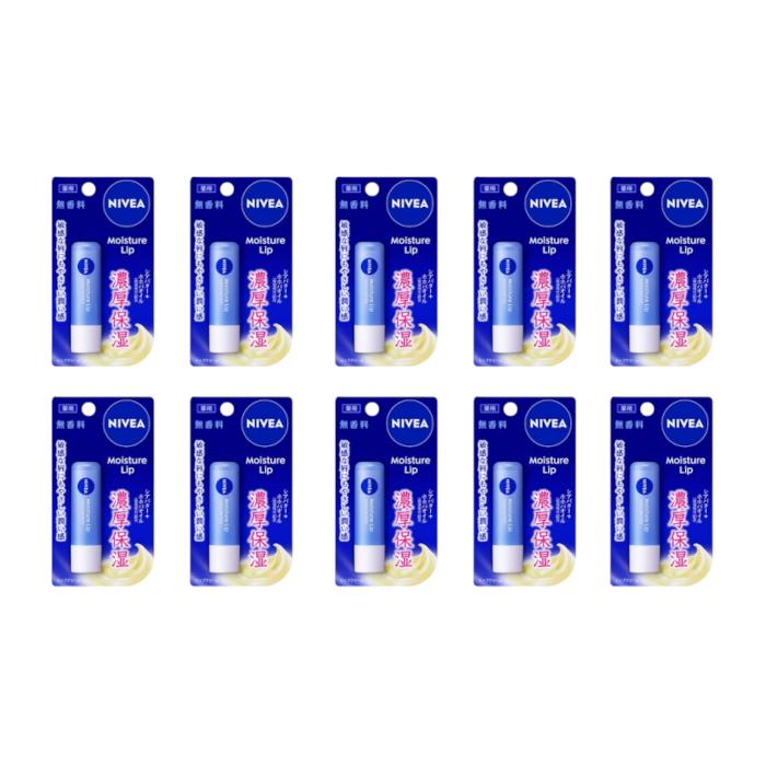 NIVEA Japan - Moisture Lip Unscented - 3.9g (10ea) von NIVEA Japan