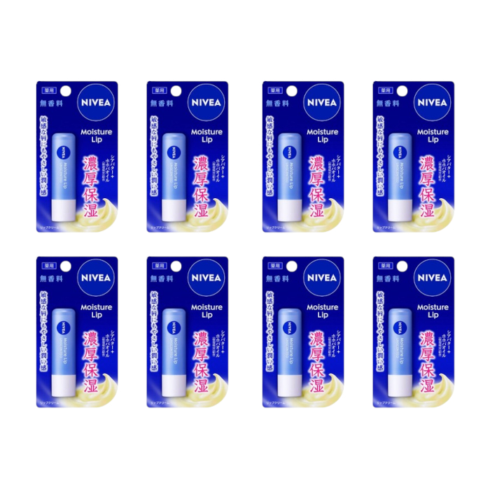 NIVEA Japan - Moisture Lip Unscented - 3.9g (8ea) von NIVEA Japan