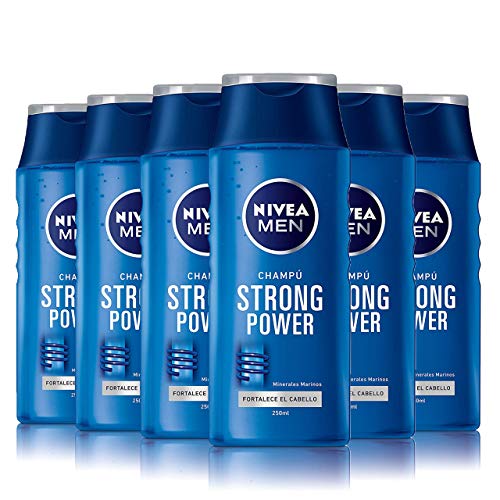 NIVEA MEN Strong Power Shampoo, 250 ml, 6 Stück von NIVEA MEN