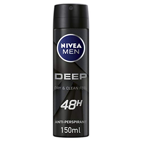 Nivea Men Deodorant, schwarz anthrazit Deo Antitranspirant Spray, Deep Clean, 150 ml von NIVEA MEN