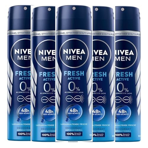 6 er Pack NIVEA MEN Deospray Fresh Active Deodorant 6 x150 ml von Nivea