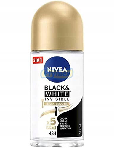 6er Pack - NIVEA Women "Invisible Black & White Silky Smooth" Deo Roll-on - 50ml von NIVEA