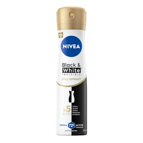 NIVEA Black&White 48 H Invisible Silky Smooth Antitranspirant Spray für Damen 150ml NIVEA Black&White 48 H Invisible Silky Smooth Antitranspirant Spray für Damen 150ml von NIVEA