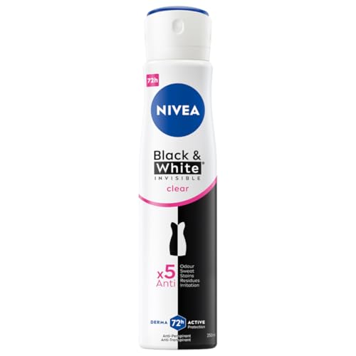 NIVEA Black&White Invisible Clear Antitranspirant Spray für Damen 250 ml von NIVEA