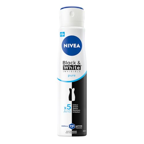 NIVEA Black&White Invisible Pure Antitranspirant Spray für Damen 250 ml von NIVEA