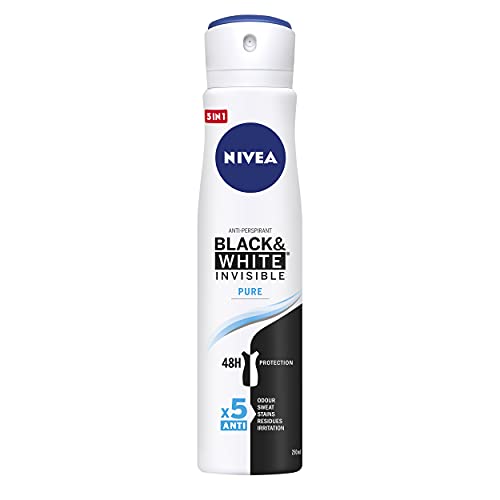 NIVEA Black&White Invisible Pure Antitranspirant Spray für Damen 250 ml von NIVEA