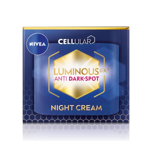 NIVEA Cellular LUMINOUS 630 Anti-Dark Spot Even Tone Nachtcreme, 50 ml, feuchtigkeitsspendende Gesichtscreme für Frauen, gibt der Haut Energie und reduziert das Aussehen von dunklen Flecken von NIVEA