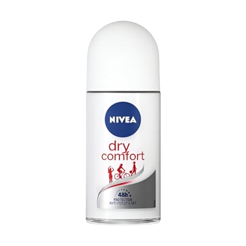 Nivea Roll On Women 50ml (Pack of 3) Dry Comfort Anti-Perspirant Deodorant Maximum Effective 48-hour Sweat Protection Limiting Bacterial Spread with DryPlus System, includes Minerals von NIVEA