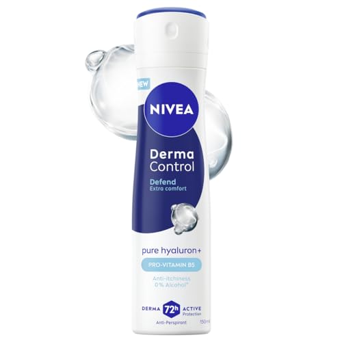 NIVEA Derma Control Defend Damen Antitranspirant 72h Schutz Hyaluronsäure Spray 150ml von NIVEA
