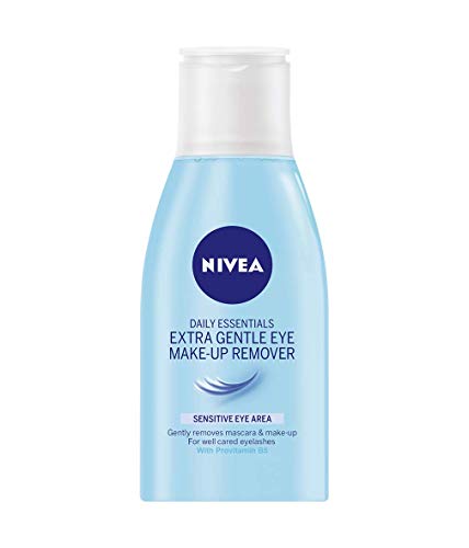NIVEA Extra milder Augen-Make-up-Entferner (125 ml), leistungsstarker Gesichtsreiniger, entfernt wasserfeste Mascara, doppelte Wirkung, Augen-Make-up-Entferner von NIVEA