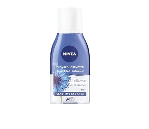 NIVEA Eye Make-up Remover Cornflower, 125ML (Pack of 2) Biphasic Makeup Cleansing Lotion, Enriched With Cornflower Extract, Effectively Dissolves Waterproof Mascara and Maintains Natural Beauty von Nivea