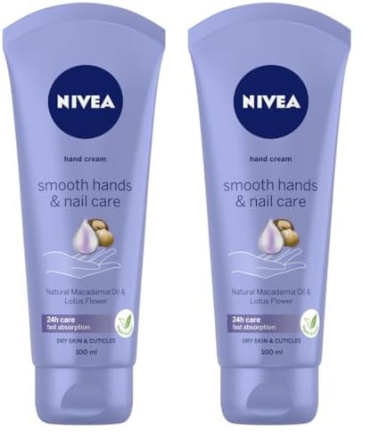 NIVEA Handcreme Glatte Hände und Nagelschutz 100ml (Packung mit 2) von NIVEA