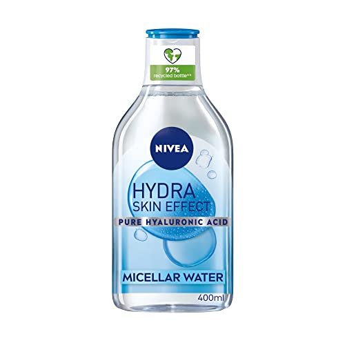 NIVEA Hydra Skin Effect Micellar Water (400ml), Effective yet Gentle Waterproof Make-Up Remover, Cleansing Water Made with Pure Hyaluronic Acid and Micellar Technology von NIVEA