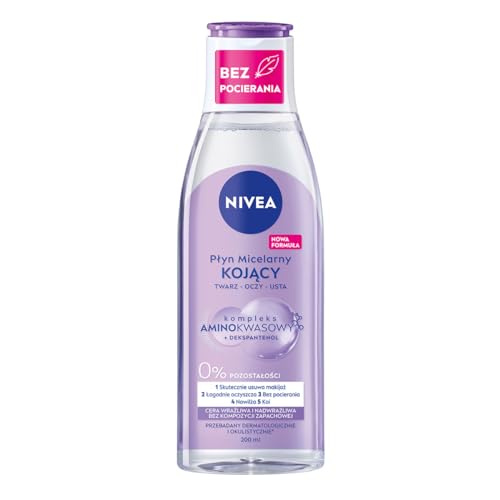 NIVEA Beruhigende Mizellarflüssigkeit mit Aminosäurekomplex und Dexpanthenol für empfindliche und überempfindliche Haut 200 ml von NIVEA