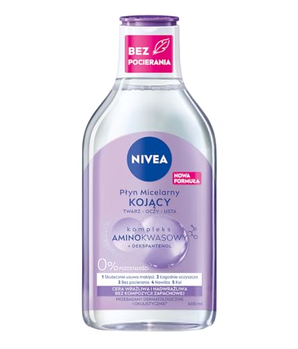 NIVEA Beruhigende Mizellarflüssigkeit mit Aminosäurekomplex und Dexpanthenol für empfindliche und überempfindliche Haut 400 ml von NIVEA