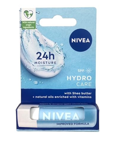 NIVEA Lip Care Hydro Care Lip Balm mit SPF 15 - Hydratisierender Lippenbalsam mit Aloe Vera, natürlichen Ölen und Sheabutter für 12h Feuchtigkeitspflege von NIVEA
