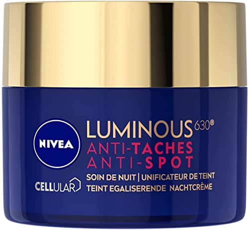 NIVEA Luminous 630 Nachtpflege (1 x 50 ml), Nachtcreme Anti Pigmentflecken, Nachtpflege Nacht Anti-Aging Gesichtspflege für Frauen von NIVEA
