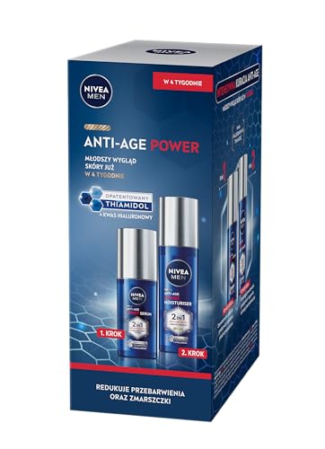 NIVEA MEN ANTI-AGE POWER Herren Set Intensives Gesichtserum gegen Verfärbungen 30ml und SPF Feuchtigkeitscreme 30 50ml von NIVEA