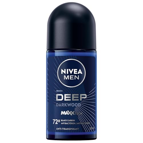 NIVEA MEN Deep Deo-Ball, Black Carbon, Dark Wood, 50 ml (1 Stück) von NIVEA