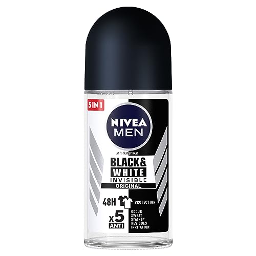 NIVEA MEN Black&White 48 H Invisible Original Antitranspirant im Ball für Männer 50 ml von NIVEA