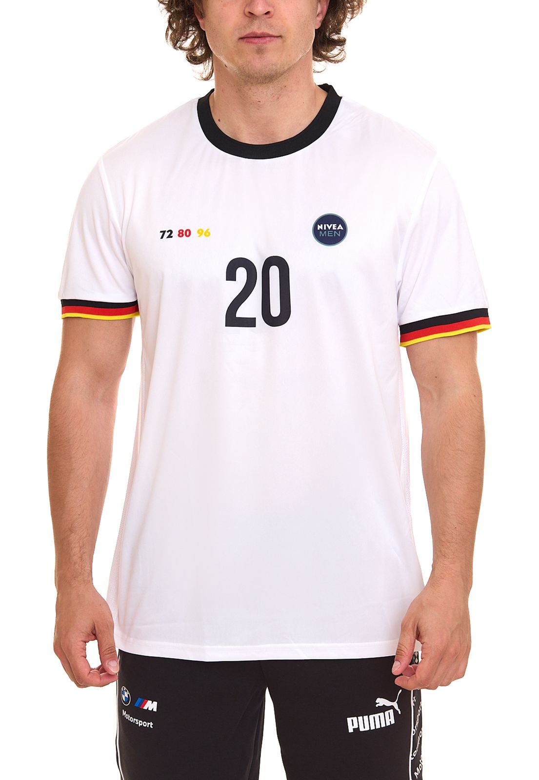 NIVEA MEN Herren Fan-Trikot nachhaltiges Deutschland Fußball-Shirt mit Quick DRY-Funktion Weiß/Schwarz von NIVEA