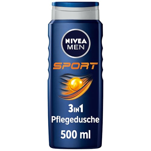 NIVEA MEN Sport Duschgel, Pflegedusche mit vitalisierendem Limonenduft und erfrischendem Schaum, Männer Duschgel mit Mineralien für Körper und Haar (500 ml) von NIVEA