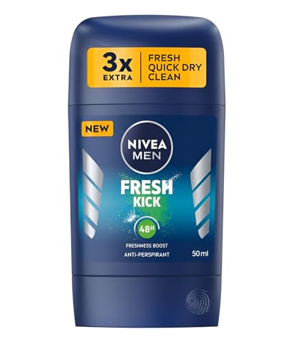 NIVEA MEN Stick FRESH KICK, PACK OF 2, 2 X 50ML, 48H Protection Light Formula With Cactus Water for a Fresh Feeling Throughout the Day Refreshing Scent von NIVEA