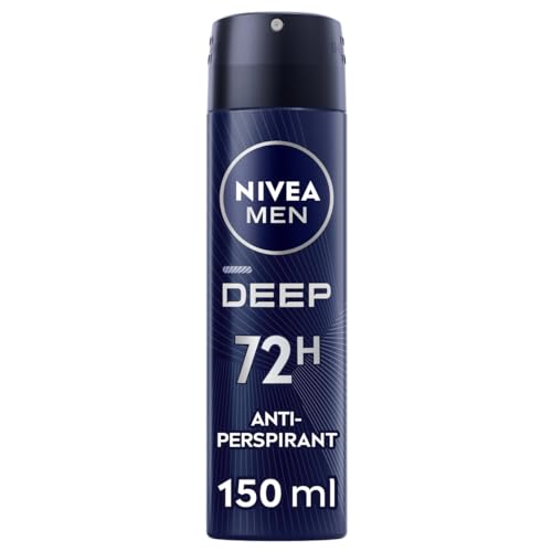 NIVEA Men Deep Deodorant Spray für Herren, Dry & Clean Feel, 150 ml, 6 Stück von NIVEA