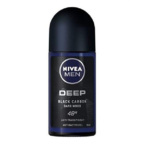 NIVEA Men Deo Roll-on - Deep Black Carbon Dark Wood - 3er Pack (3 x 50ml) von NIVEA