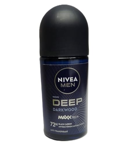 NIVEA Men Deo Roll-on - Deep Black Carbon Dark Wood - 6er Pack (6 x 50ml) von Nivea