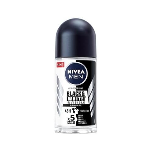 NIVEA Men "Invisible Black & White Original" Deo Roll-on, Anti-Perspirant - 6er Pack (6 x 50ml) von NIVEA