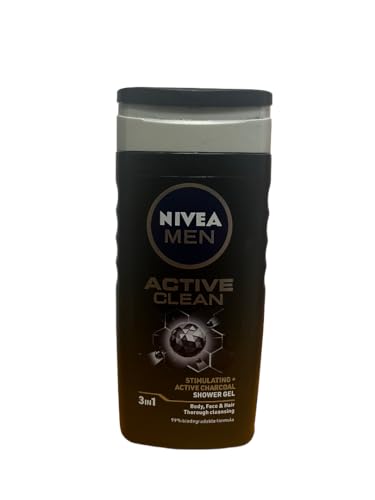 NIVEA Men Pflegedusche Active Clean 250 ml, 4er Pack (4 x 1 Stück) von NIVEA