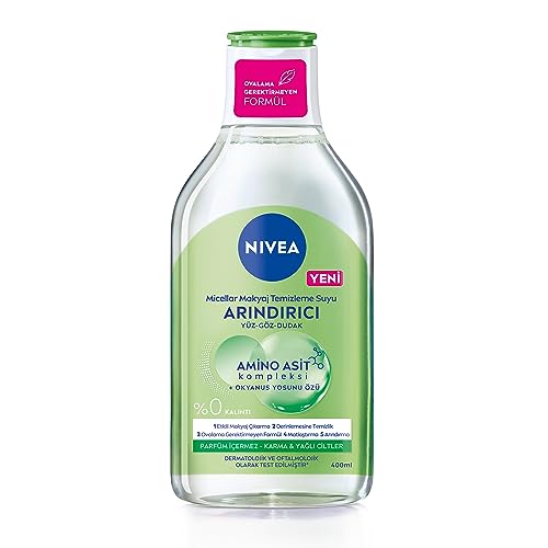 NIVEA Micellar Make-up Entferner und Mattierer 400ml, Gesicht, Augen und Lippenreiniger, Aminosäure-Komplex und Ozeanalgenextrakt von NIVEA