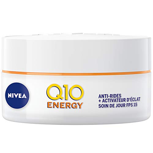 NIVEA Q10 Plus C Tagespflege entlastend Anti Falten + Energie LSF 15 (1x 50 ml), Anti-Aging Creme angereichert mit Q10 & Vitamin C, Feuchtigkeitscreme, Gesichtspflege Damen von NIVEA