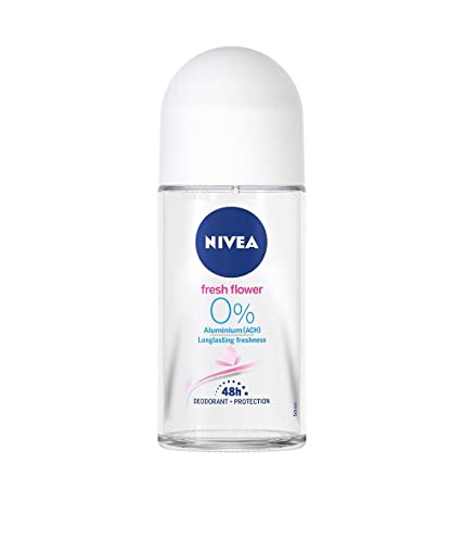 NIVEA Roll On Women 50ml (Pack of 5) Fresh Flower 0% Aluminium INFINIFRESH Formula Long-lasting Fresh Effect Scientifically Proven 48-hour Protection Floral Scent von NIVEA