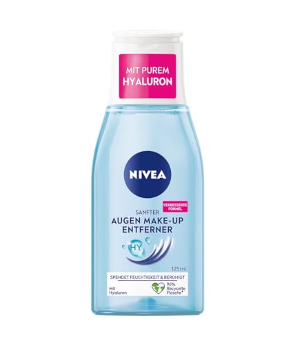 NIVEA Sanfter Augen Make-Up Entferner (125 ml), nicht fettender Make-Up Entferner mit Provitamin B5, zum Abschminken von Mascara und Augen Make-up von NIVEA